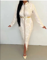 Muslim Evening Dresses Long Women Formal Dress With Sleeves Satin Vestidos De Gala